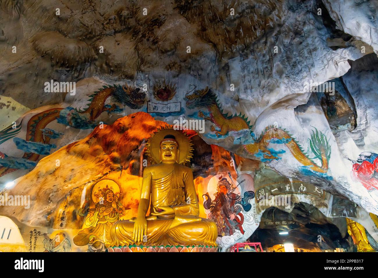Perak Tong Höhlentempel von Ipoh, Perak, Malaysia. Buddha-Höhle Tersusun Tawas Tambaha. Stockfoto
