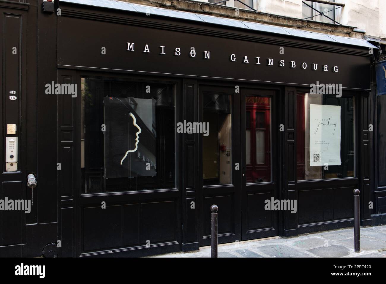 Maison Gainsbourg, Rue de Verneuil, Eröffnung im September 2023 Museum und Heimat von Serge Gainsbourg Stockfoto