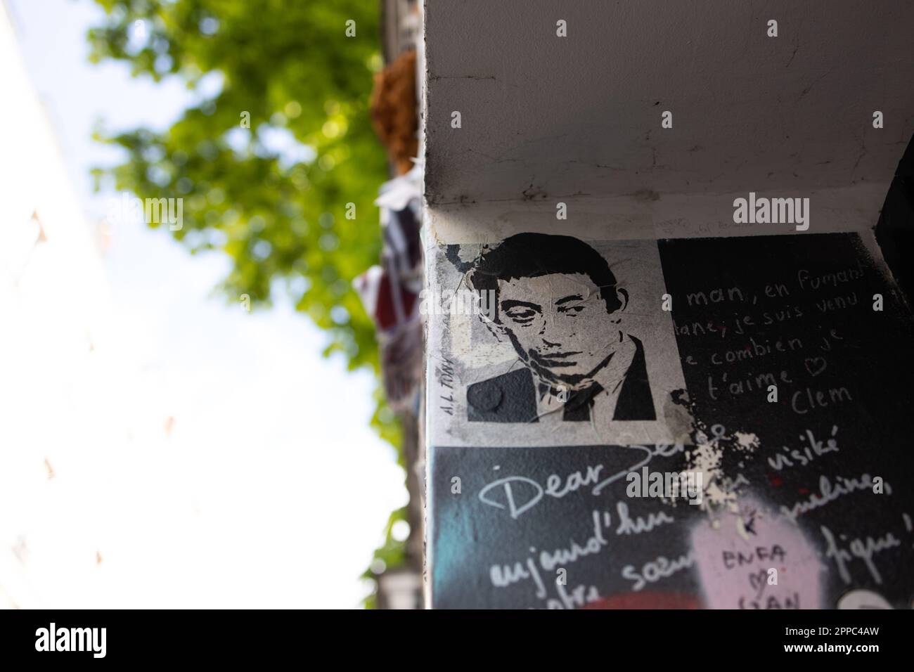 Heimat von Serge Gainsbourg, Rue de Verneuil 5, Paris Stockfoto