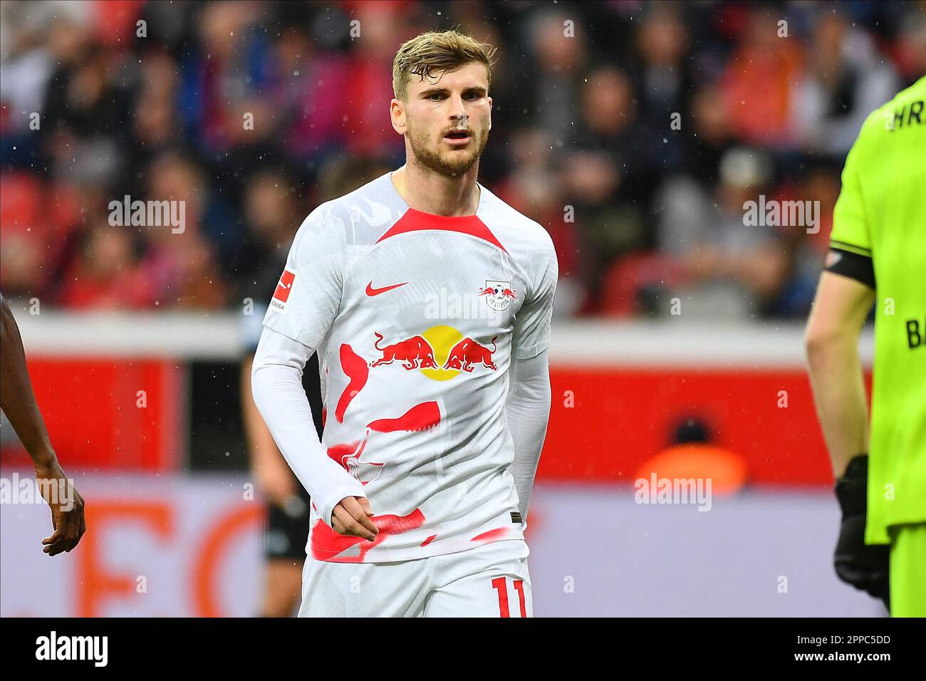 LEVERKUSEN, DEUTSCHLAND - 23.04.23: Timo Werner. Bundesliga-Spiel FC Bayer 04 Leverkusen gegen Red Bull Leipzig in der BayArena Stockfoto