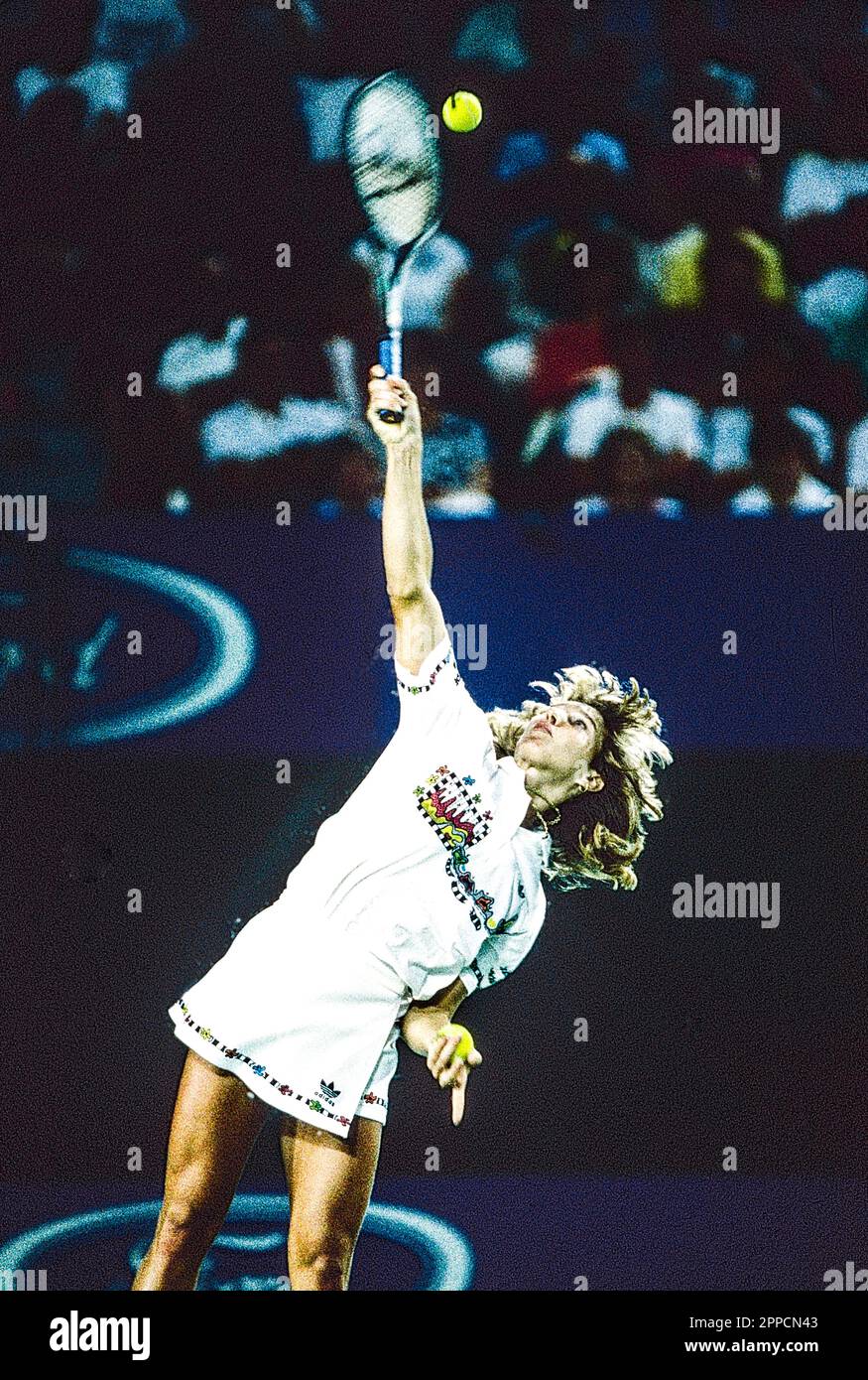 Steffi Graf (GER) tritt bei den Australian Open 1989 an Stockfoto