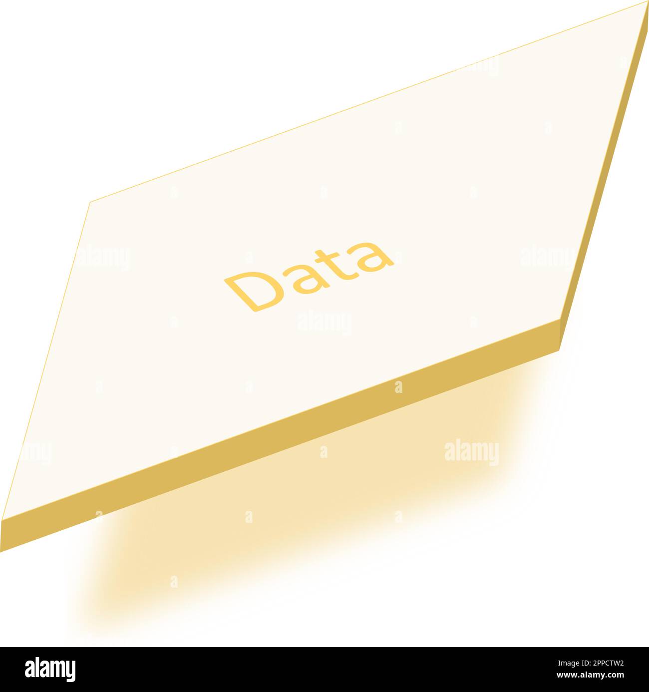 3D unverankerte Flussdiagrammelemente – Daten Stock Vektor