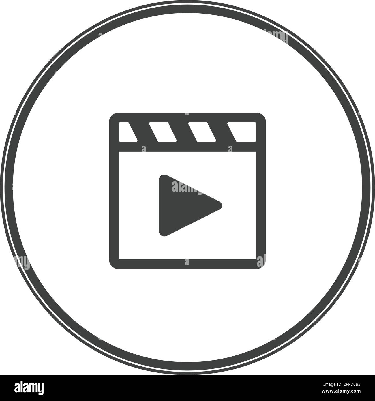 Videokamerasymbol auf Schaltflächenvektor Stock Vektor