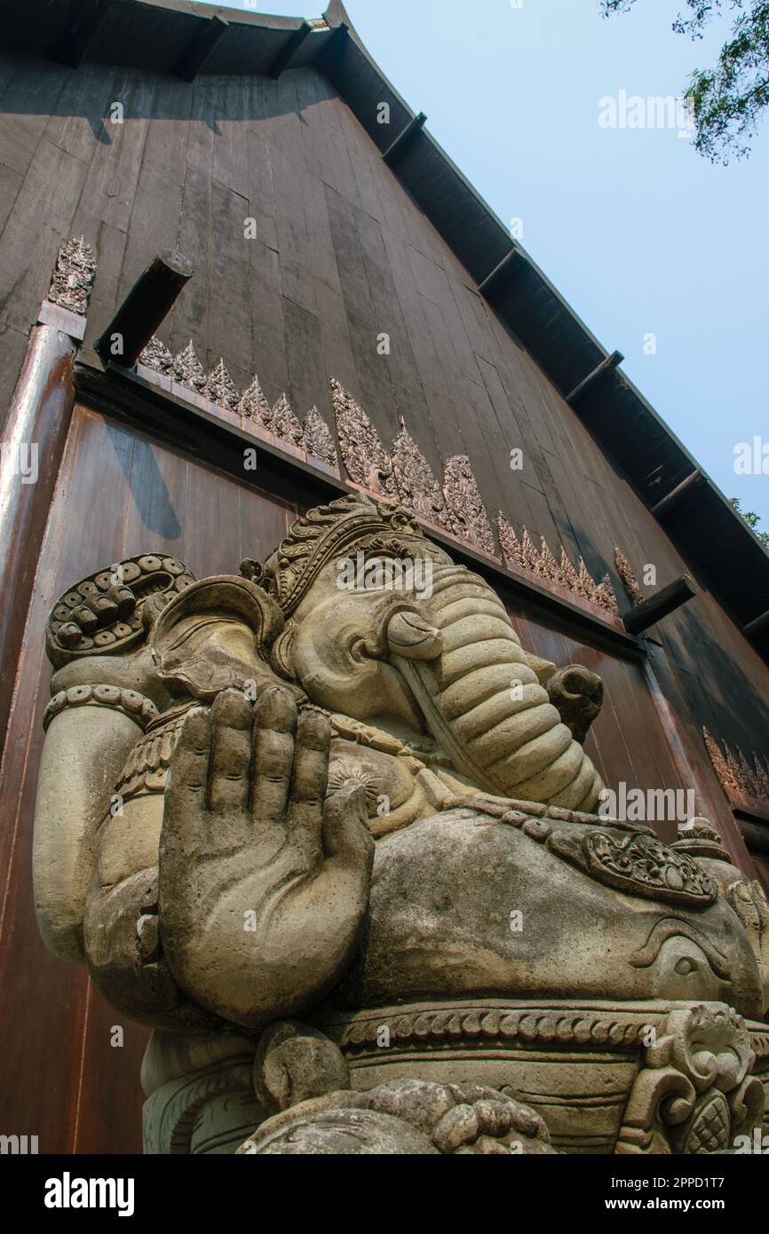 Statue des hinduistischen Elefantengottes Ganesha in Chiang Rai Stockfoto