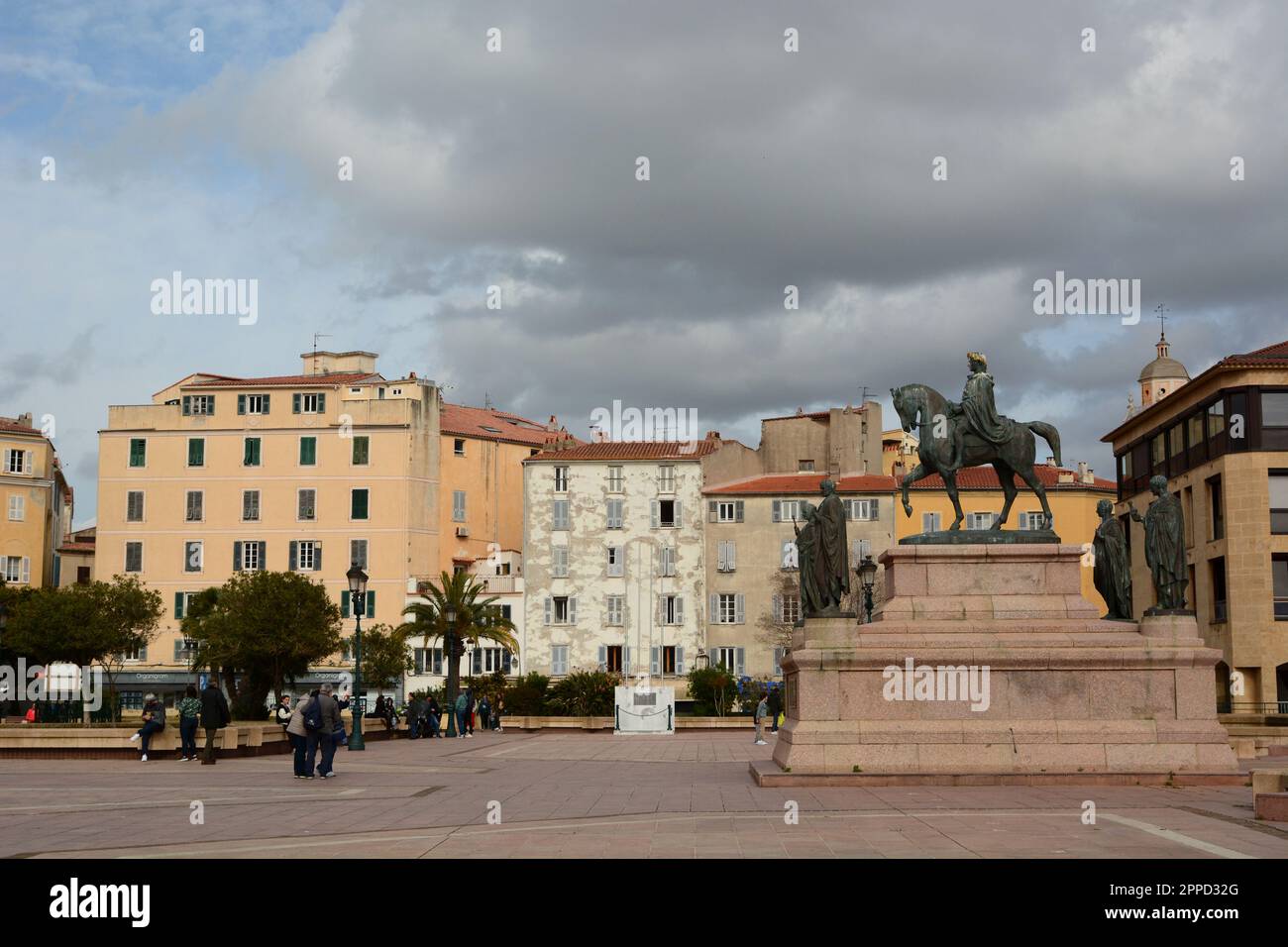 Blick auf den Place de Gaulle. Ajaccio. Korsika. Frankreich Stockfoto