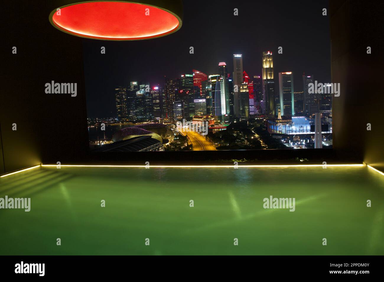 Pulsierende Nacht, Singapur Stockfoto