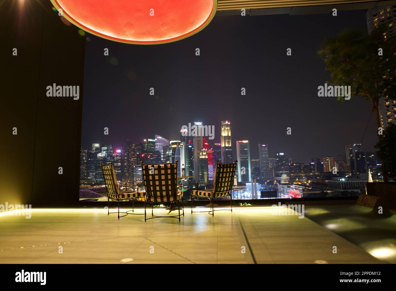 Pulsierende Nacht, Singapur Stockfoto