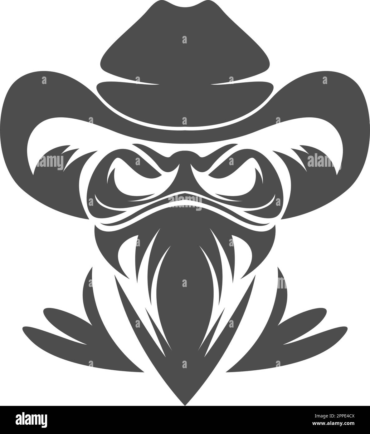 Cowboy-Logo-Symbol-Design-Illustration Stock Vektor