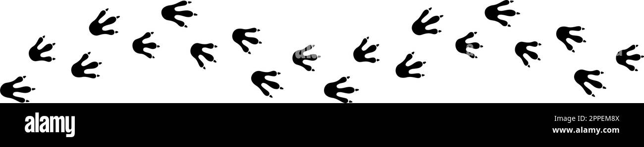 Dragon-Footprint-Linie. Handgezeichnete Dinosaurier-Pfotenabdrücke. Drachenfuß-Silhouette. Süße Baumstruktur. Vektordarstellung auf weiß isoliert Stock Vektor Dragon-Footprint-Linie. Handgezeichnete Dinosaurier-Pfotenabdrücke. Drachenfuß-Silhouette. Süße Baumstruktur. Vektordarstellung auf weiß isoliert Stock Vektor