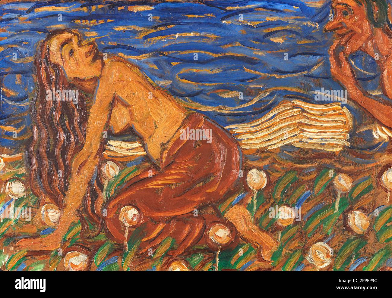 Christian Rohlfs - Frau und Mann in der Wiese - c1912 Stockfoto