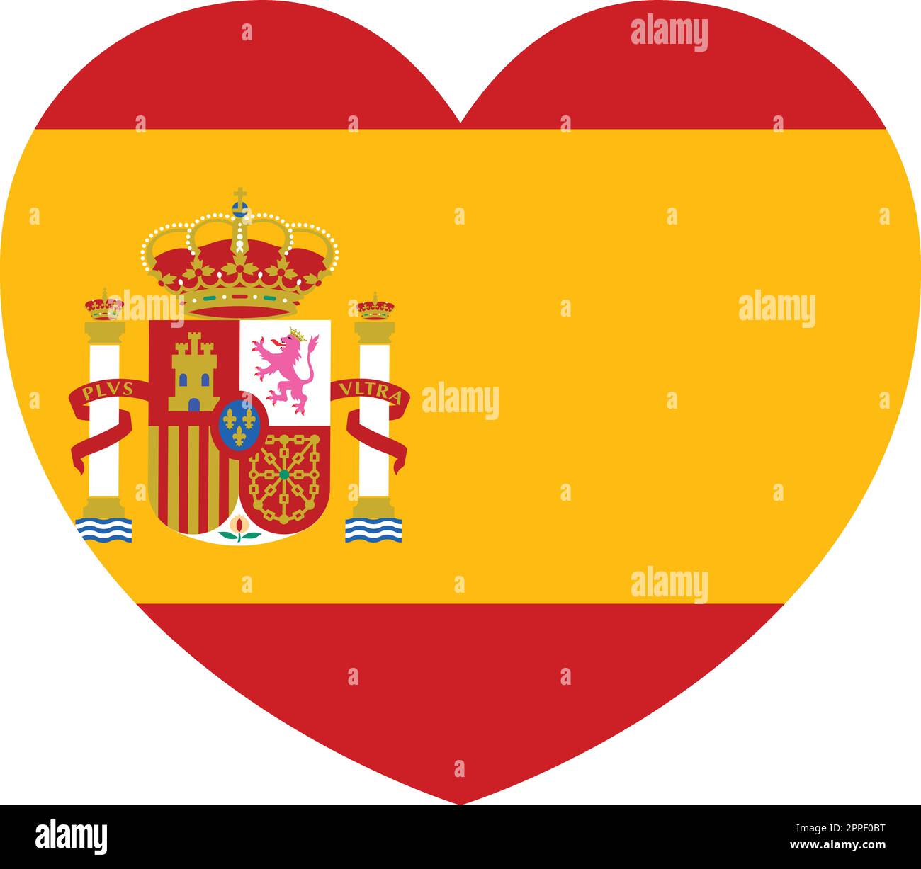 Spanien Spanische Flagge Herzkonzept Stock Vektor