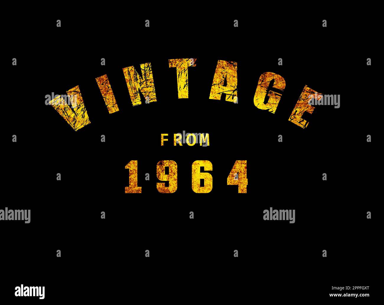 Vintage Text Design auf schwarz Stockfoto