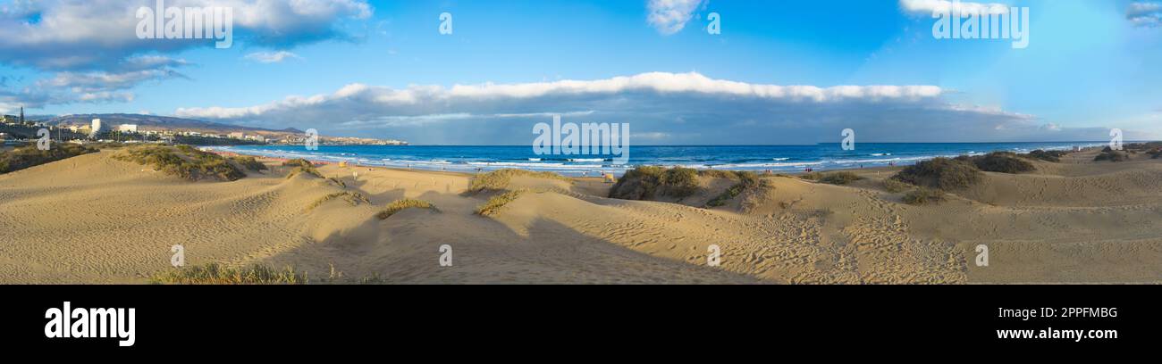 Panorama-Strand von Cran Canaria Stockfoto