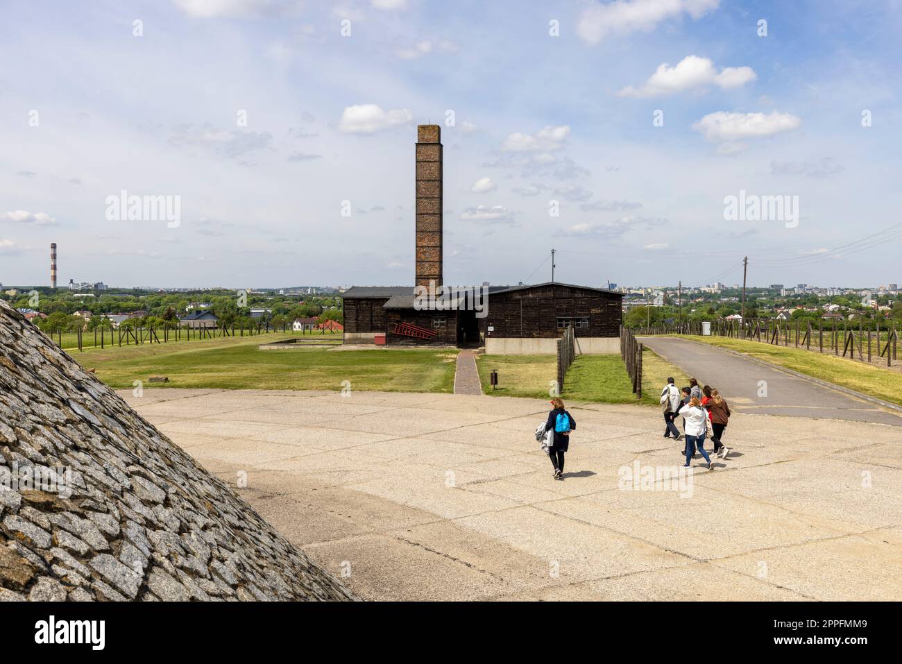 Konzentrationslager Majdanek Lublin, Blick auf das Krematorium, Majdanek Lublin Polen Stockfoto