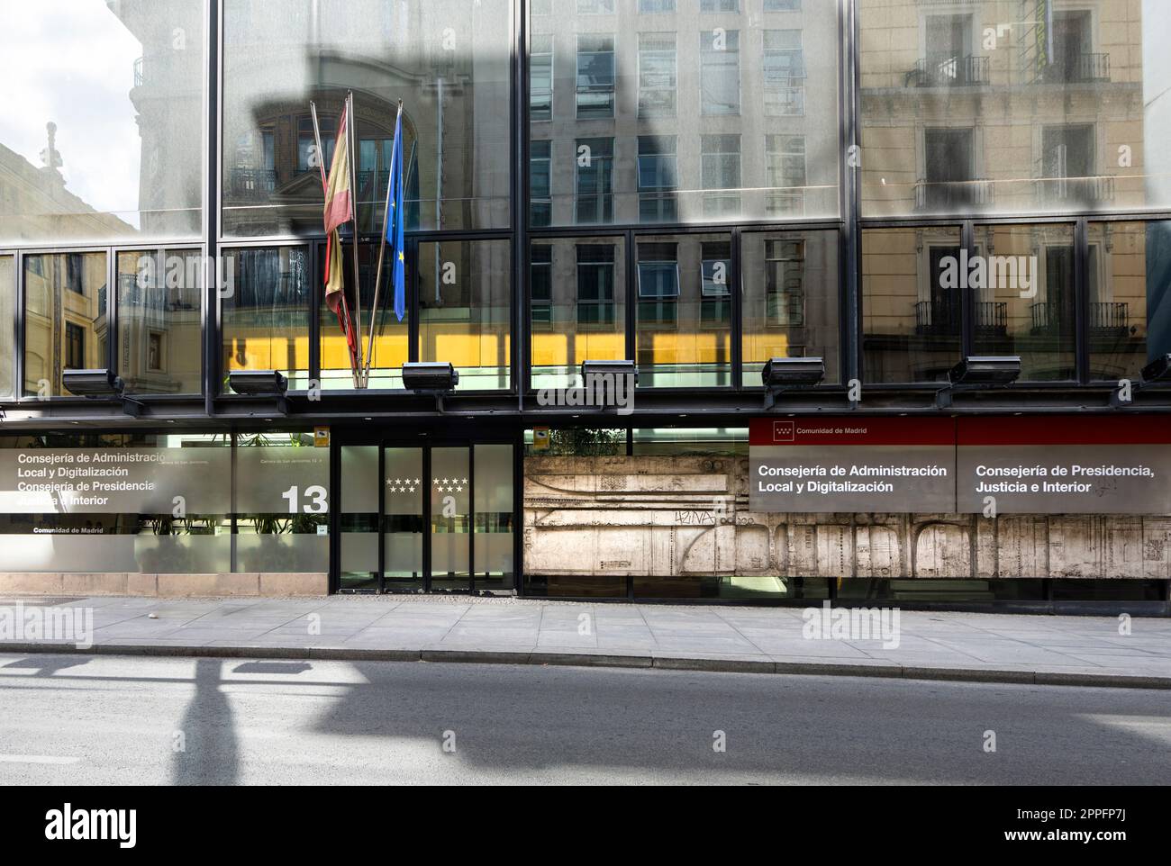 ministerium für Justiz, Digitalisierung und Inneres in Madrid, Spanien Stockfoto