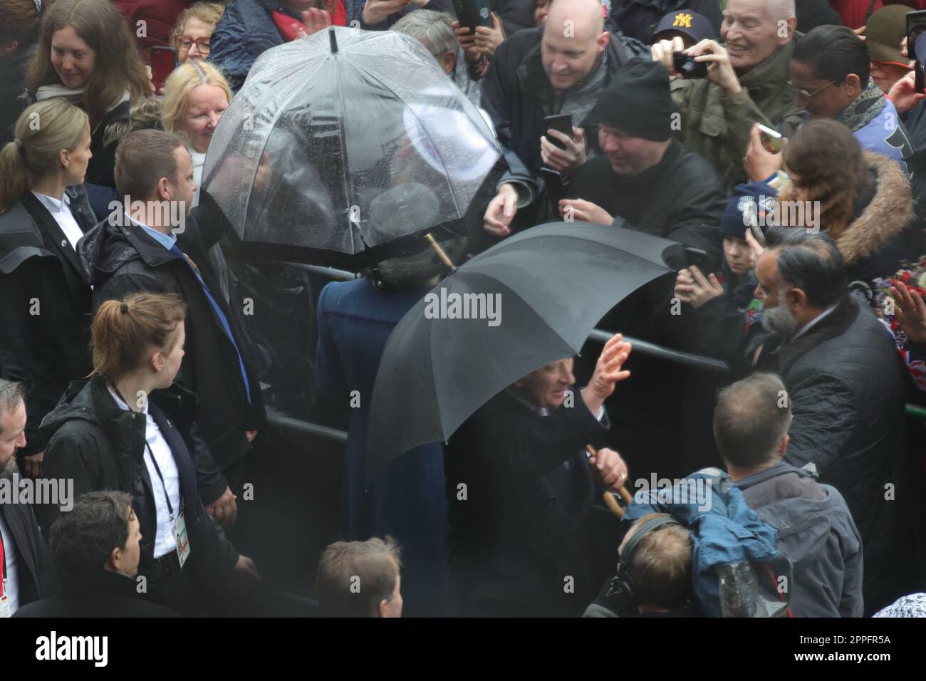 König Karl III. Und Königin Consort Camilla, Staatsbesuch in Hamburg, 31.03.2023 Stockfoto