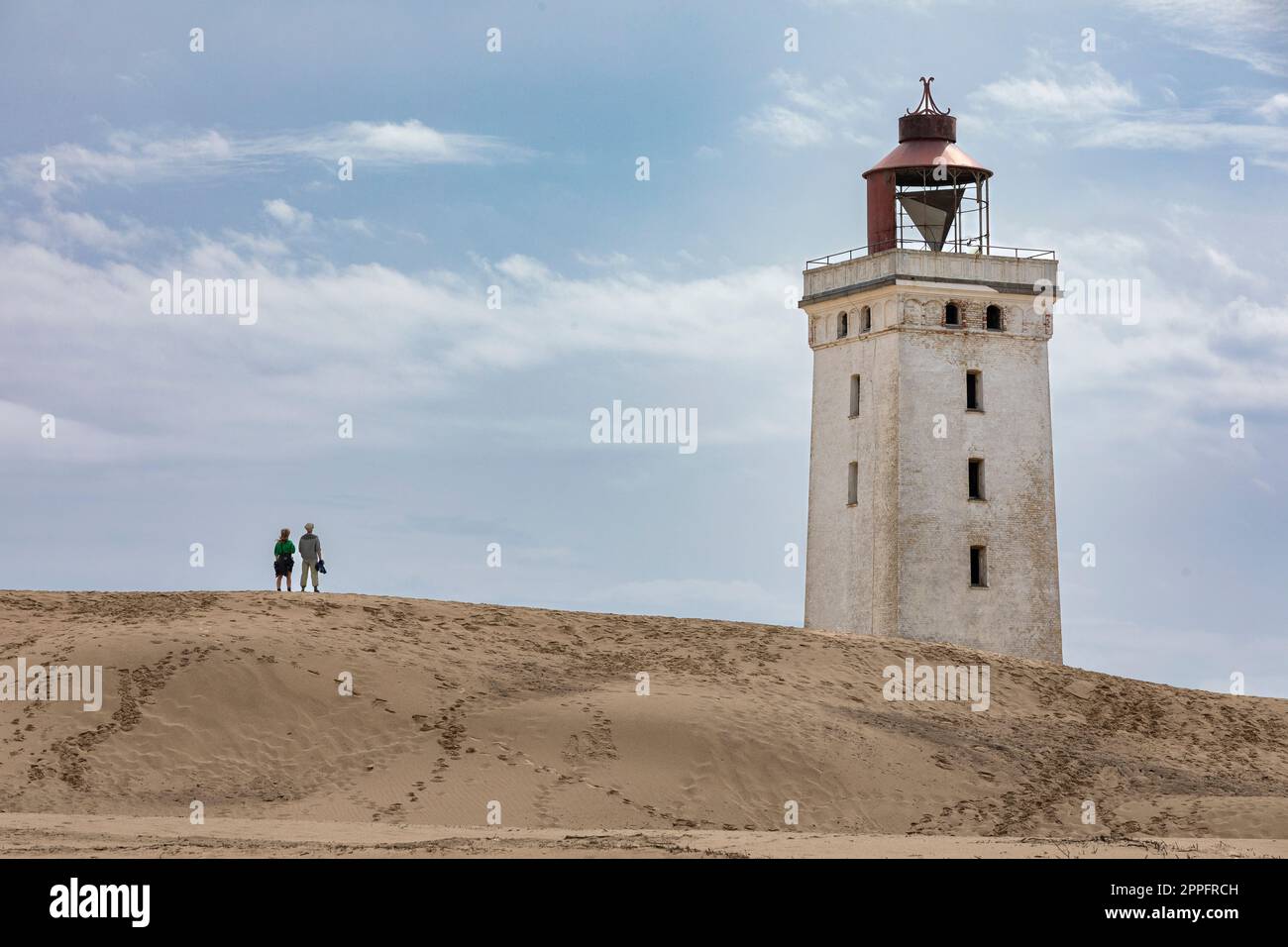 Remote Rubjerg Knude Fyr Lighthouse, Lokken, Dänemark Stockfoto