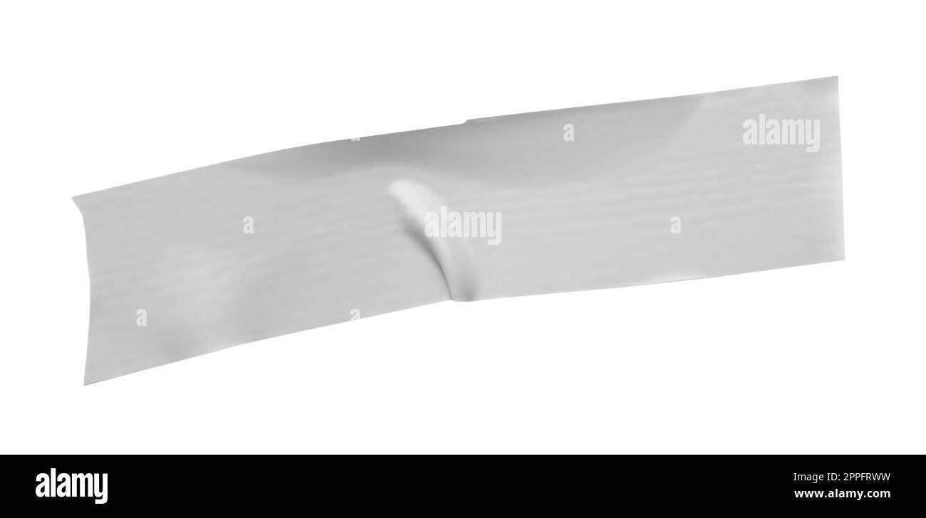 Graues Isolierband, isoliert auf weiß, Draufsicht Stockfoto