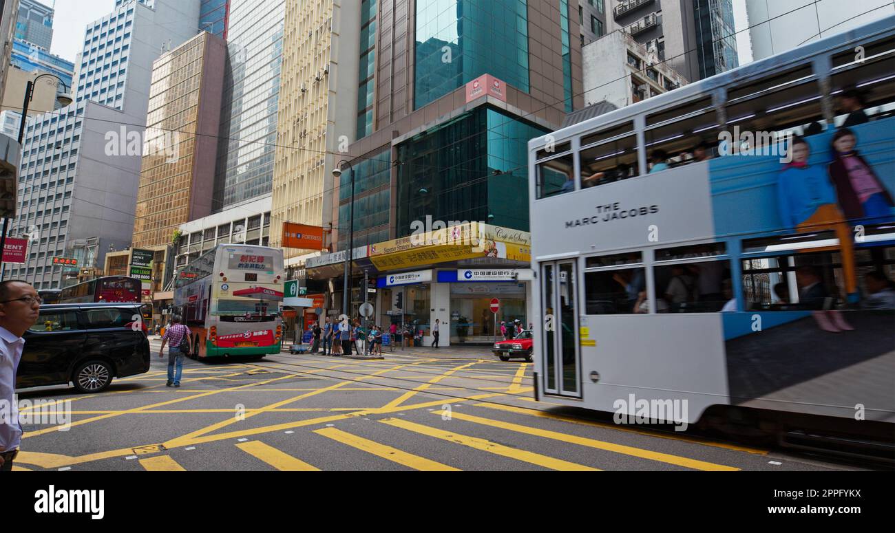 Central, Hongkong 16. Juli 2019: City Street in Hong Kong Stockfoto