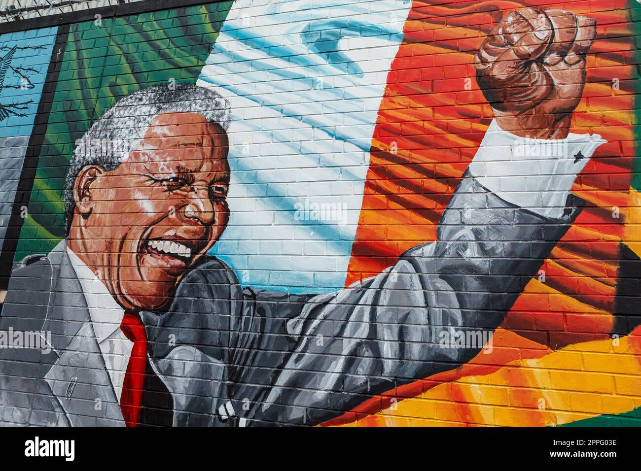 Graffiti in der Shankill Road in Belfast Stockfoto