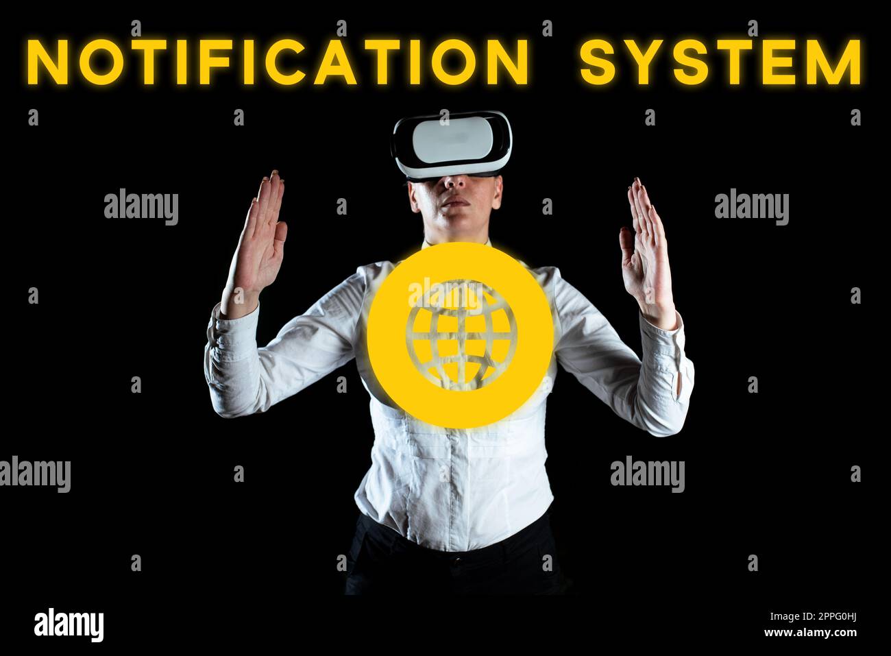 Benachrichtigungssystem für die konzeptionelle Anzeige. Geschäftsansatz Vergessen Sie nicht, vernetzte soziale Netzwerke zu sein Stockfoto