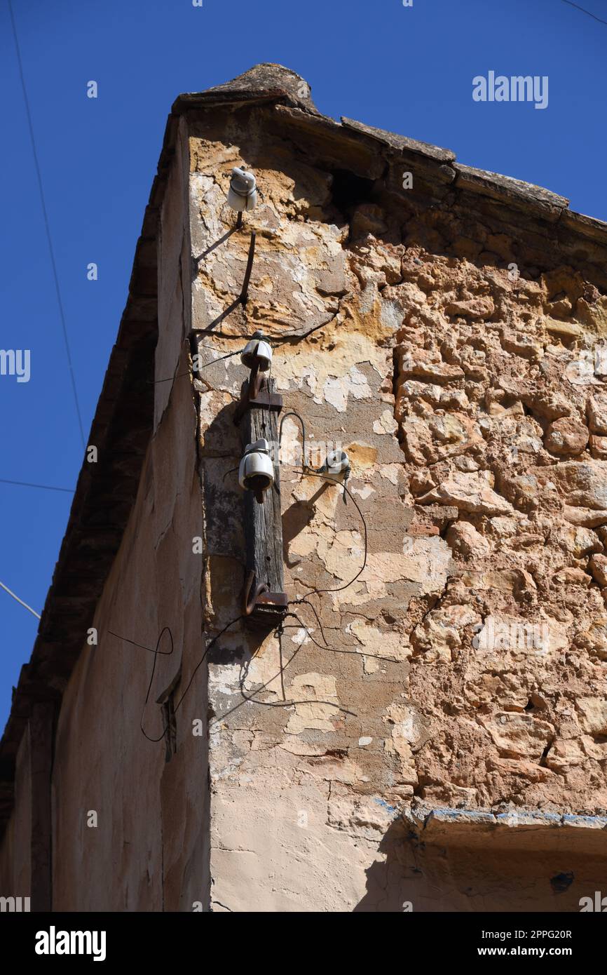 Fassaden von Häusern, Stadtlandschaften in Valencia, Provinz Valencia, Spanien, März 2023 Stockfoto