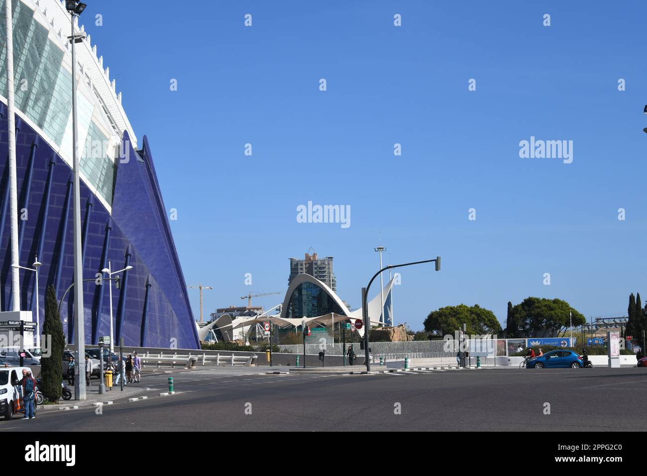 Stadtblick, Hausfassaden von Valencia, Provinz Valencia, Spanien, März 2023 Stockfoto
