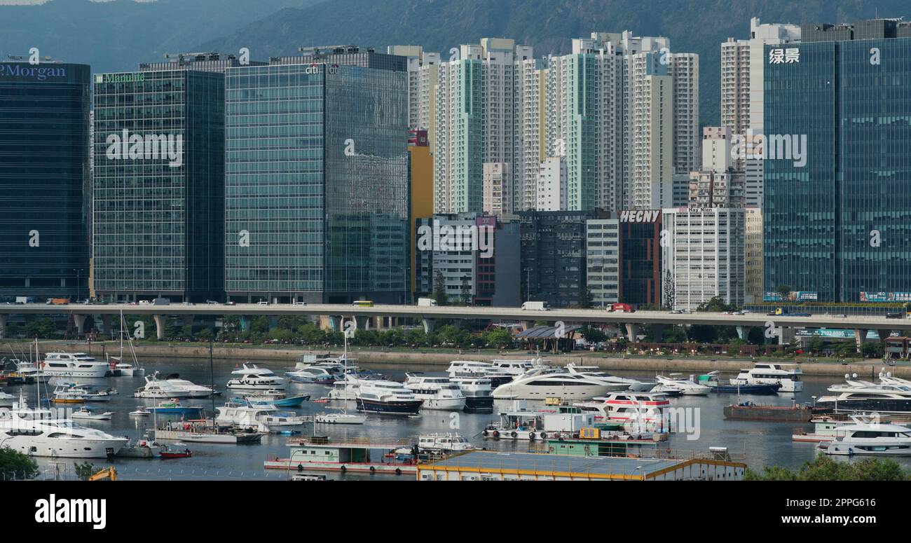 Kowloon Bay, Hongkong, 01. September 2020: Hongkong-Stadt Stockfoto