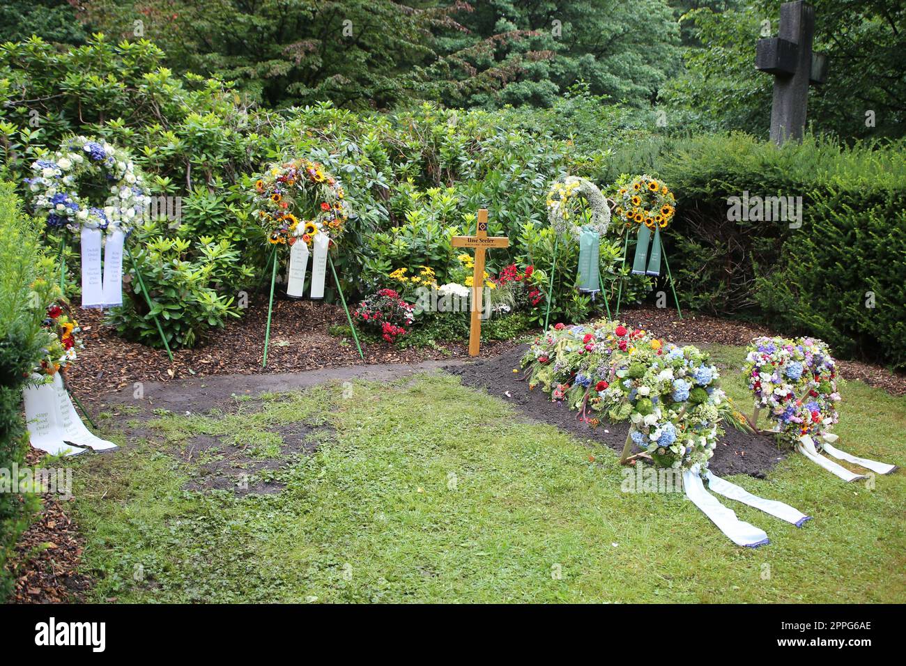 Grave Uwe Seeler, Ohlsdorfer Friedhof Hamburg, 05.08.2022 Stockfoto