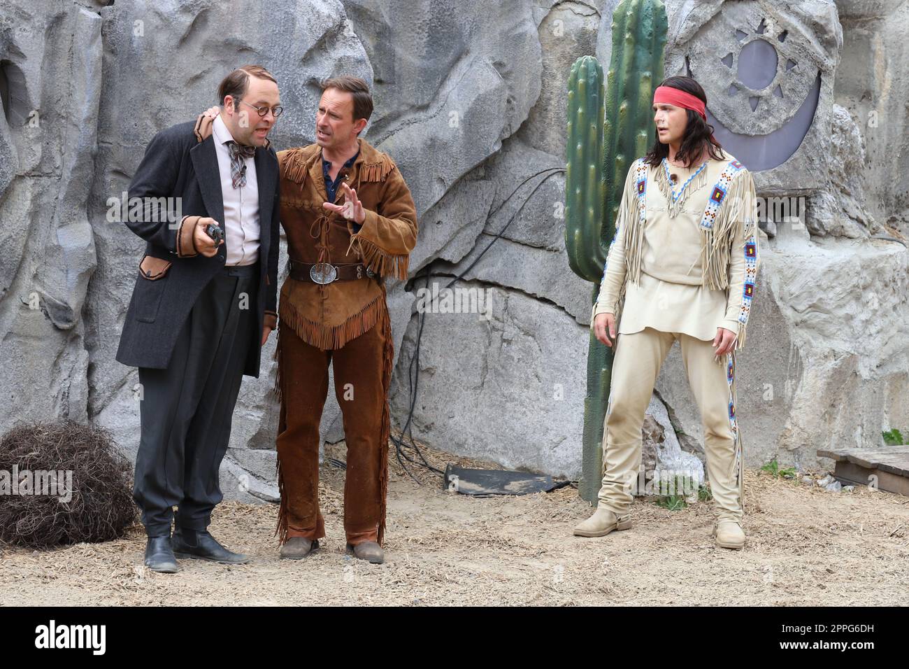 Aktuelle Szenen mit Alexander Klaws,'der Ã–lprinz' Karl-May-Festspiele,am Kalkberg,Bad Segeberg,06.08.2022 Stockfoto