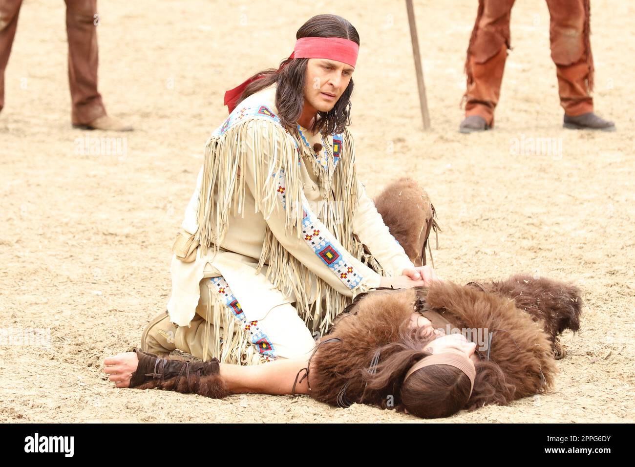 Aktuelle Szenen mit Alexander Klaws,'der Ã–lprinz' Karl-May-Festspiele,am Kalkberg,Bad Segeberg,06.08.2022 Stockfoto