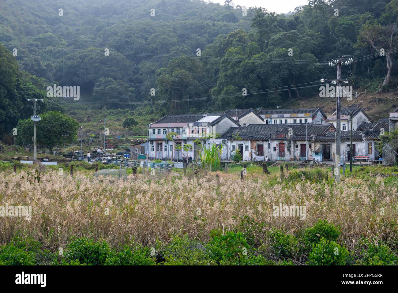 Hongkong, 21. Januar 2022: Hongkong-Haus im alten Stil in so Lo Pun Stockfoto