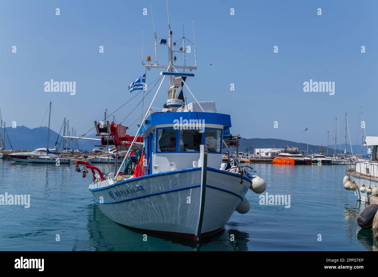 Yachten und Fischerboote Stockfoto