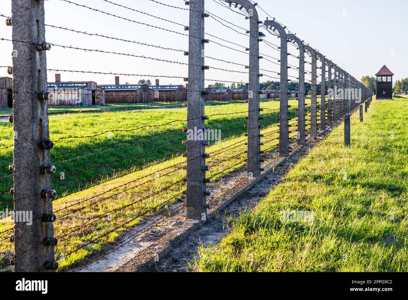 Auschwitz - KZ Birkenau. Holocaust-Mahnmal. Oswiecim, Polen, 17. Juli 2022 Stockfoto