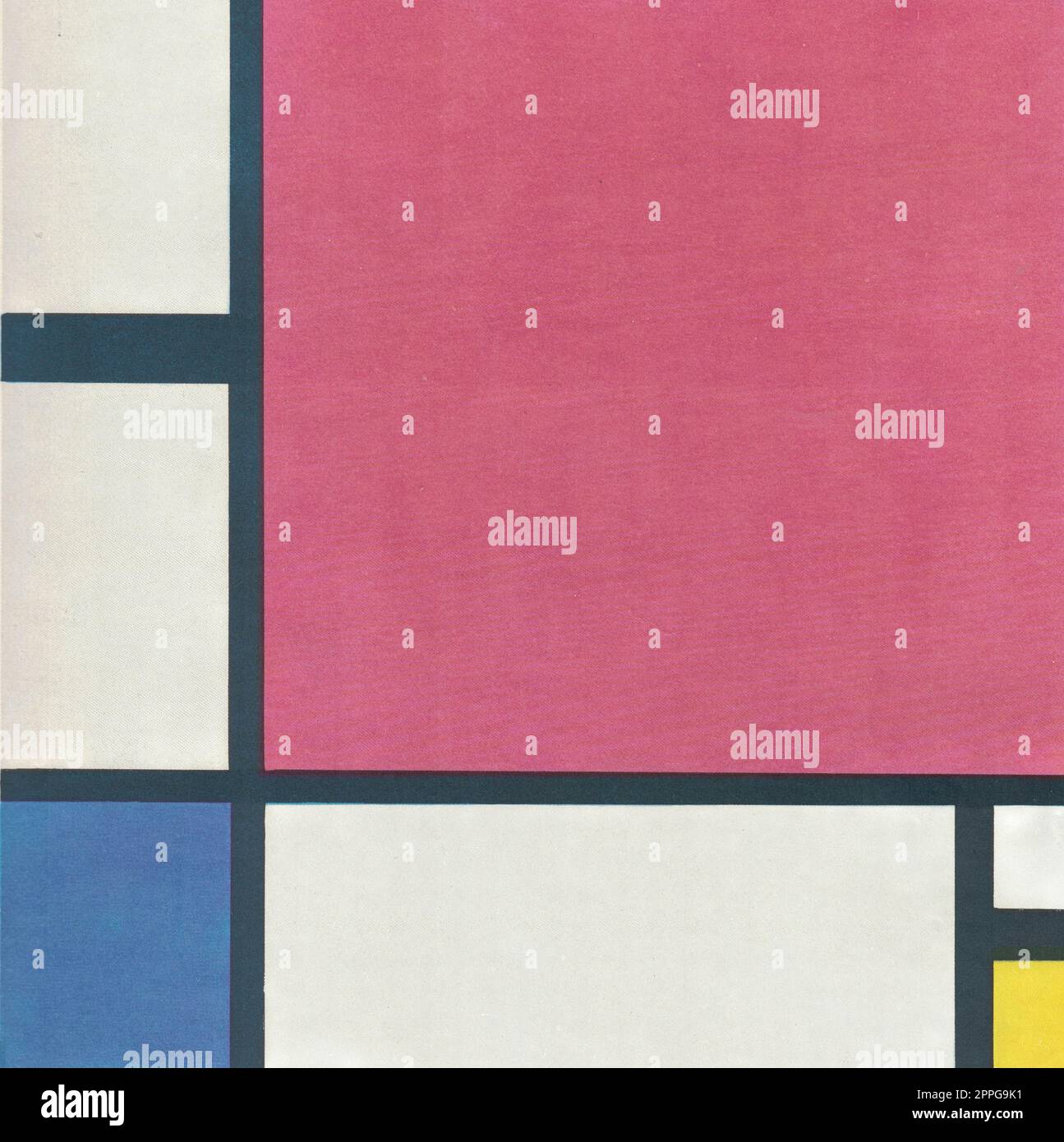 Piet Mondriaan, 1930 - Mondrian Composition II in Rot, Blau und Gelb. Piet Mondrian (7. März 1872 â€“ 1. Februar 1944) war ein holländischer moderner Künstler der De stijl-Gruppe. Stockfoto