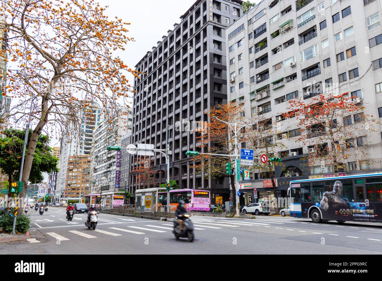 Taipei, Taiwan, 24. März 2022: Taipeh City Street in Guting Stockfoto