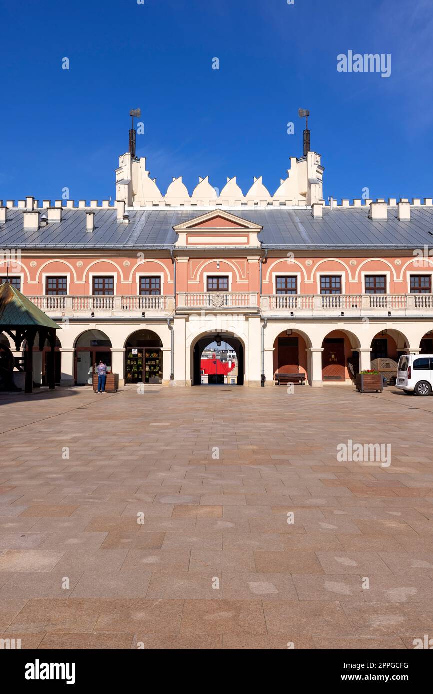 Schloss Lublin, Blick vom Innenhof an der Fassade mit dem Haupteingang, Lublin, Polen Stockfoto