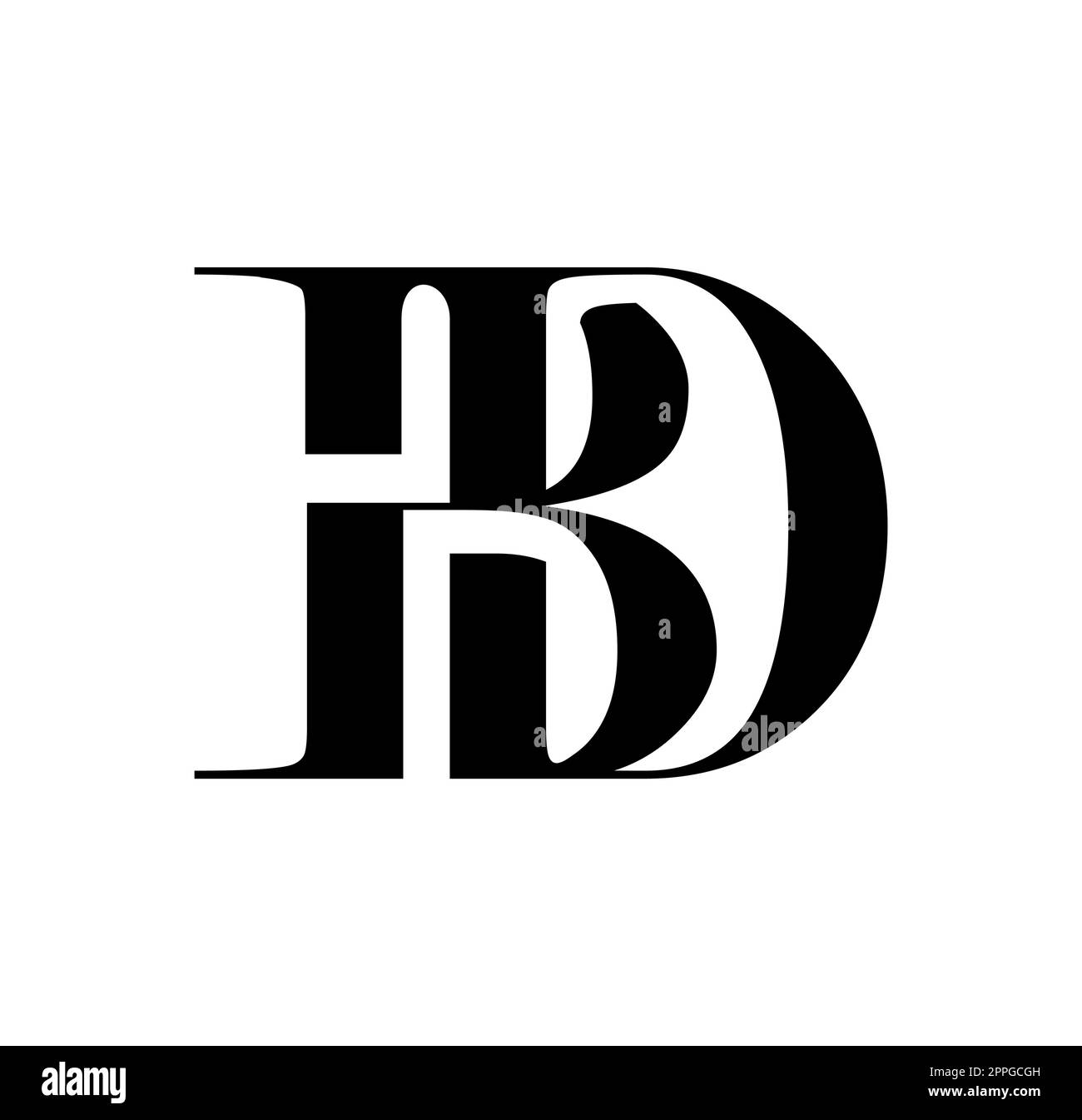 Monogramm Logo Vektor Anfangsbuchstaben BD Stock Vektor