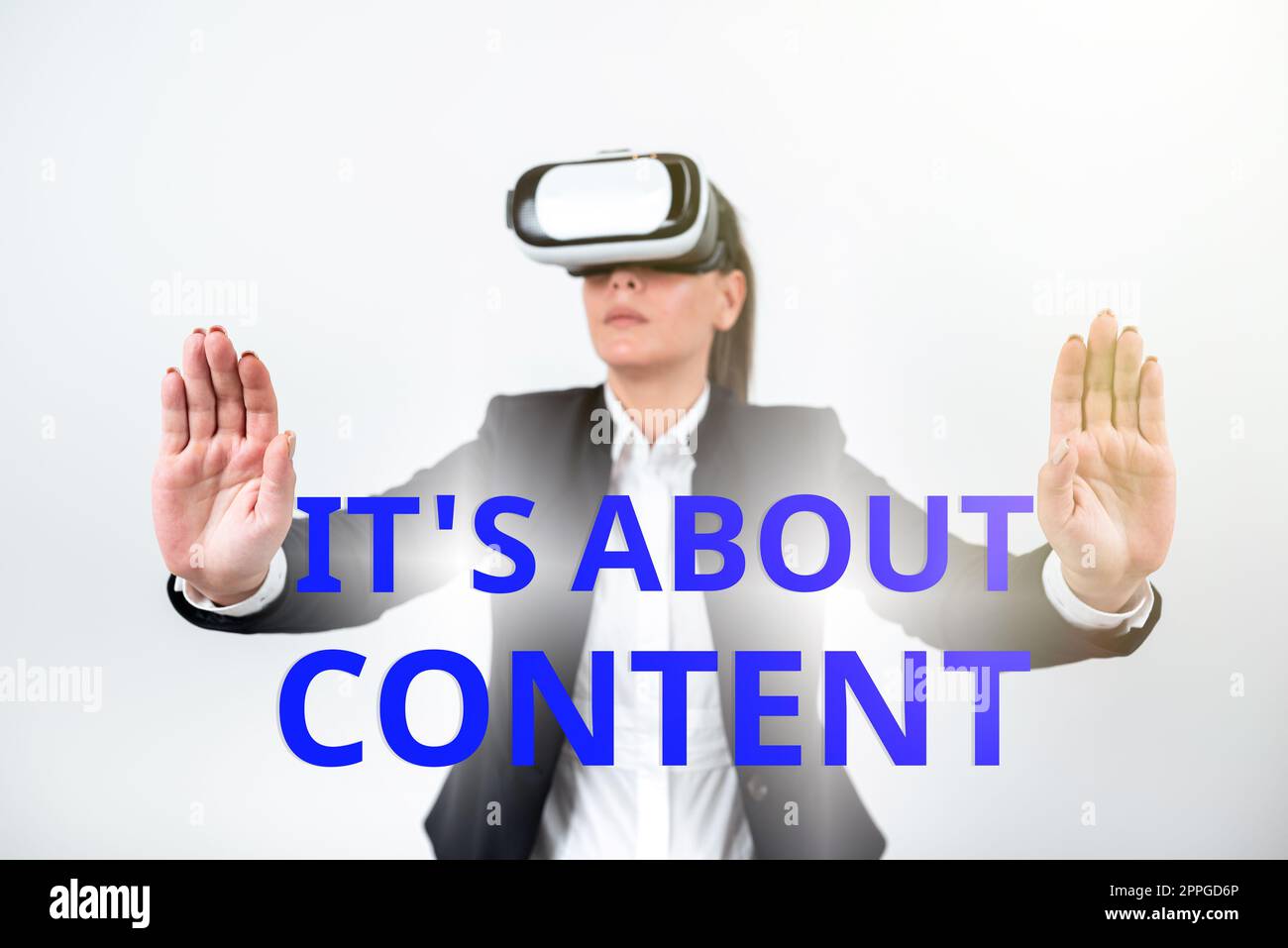 Sign zeigt IT's About Content an. Konzeptionelles Foto entscheidende Website nützlich informativ fesselnd für das Publikum Stockfoto