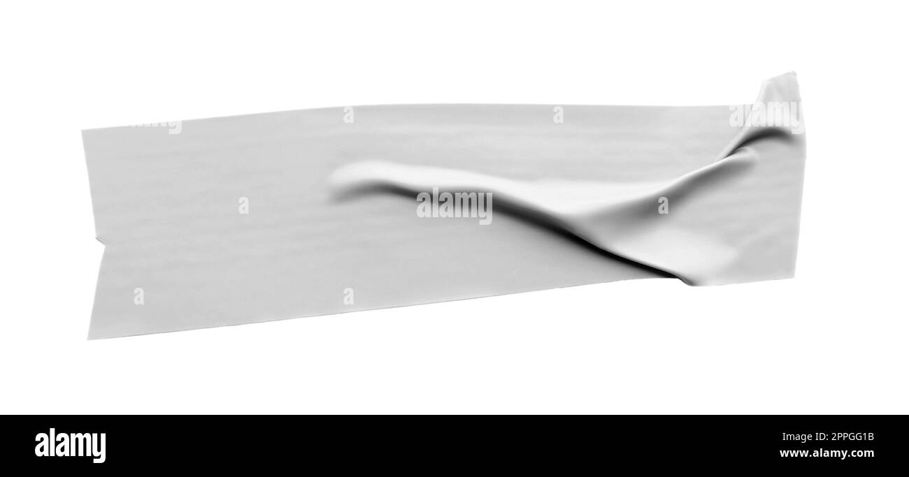 Graues Isolierband, isoliert auf weiß, Draufsicht Stockfoto