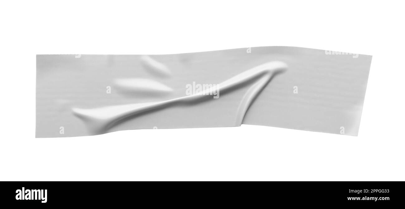 Graues Isolierband, isoliert auf weiß, Draufsicht Stockfoto