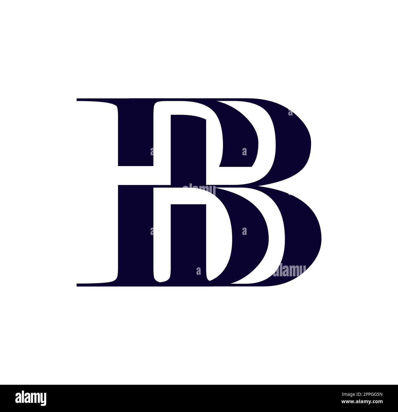 Monogramm Logo Vektor Anfangsbuchstaben BB Stock Vektor