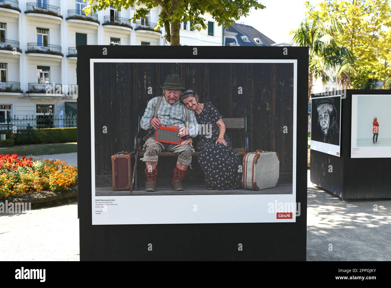 La Gacilly-Baden Fotofestival in Baden bei Wien, Niederösterreich Stockfoto