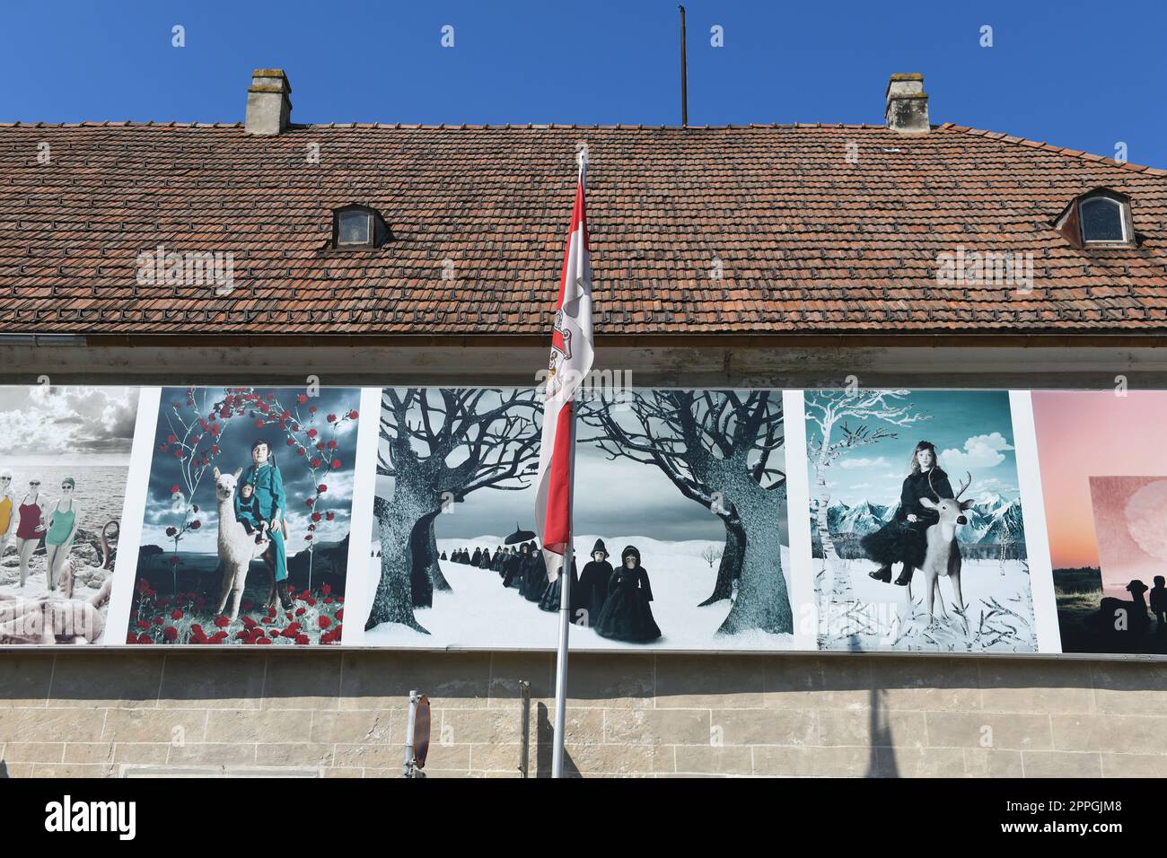 La Gacilly-Baden Fotofestival in Baden bei Wien, Niederösterreich Stockfoto