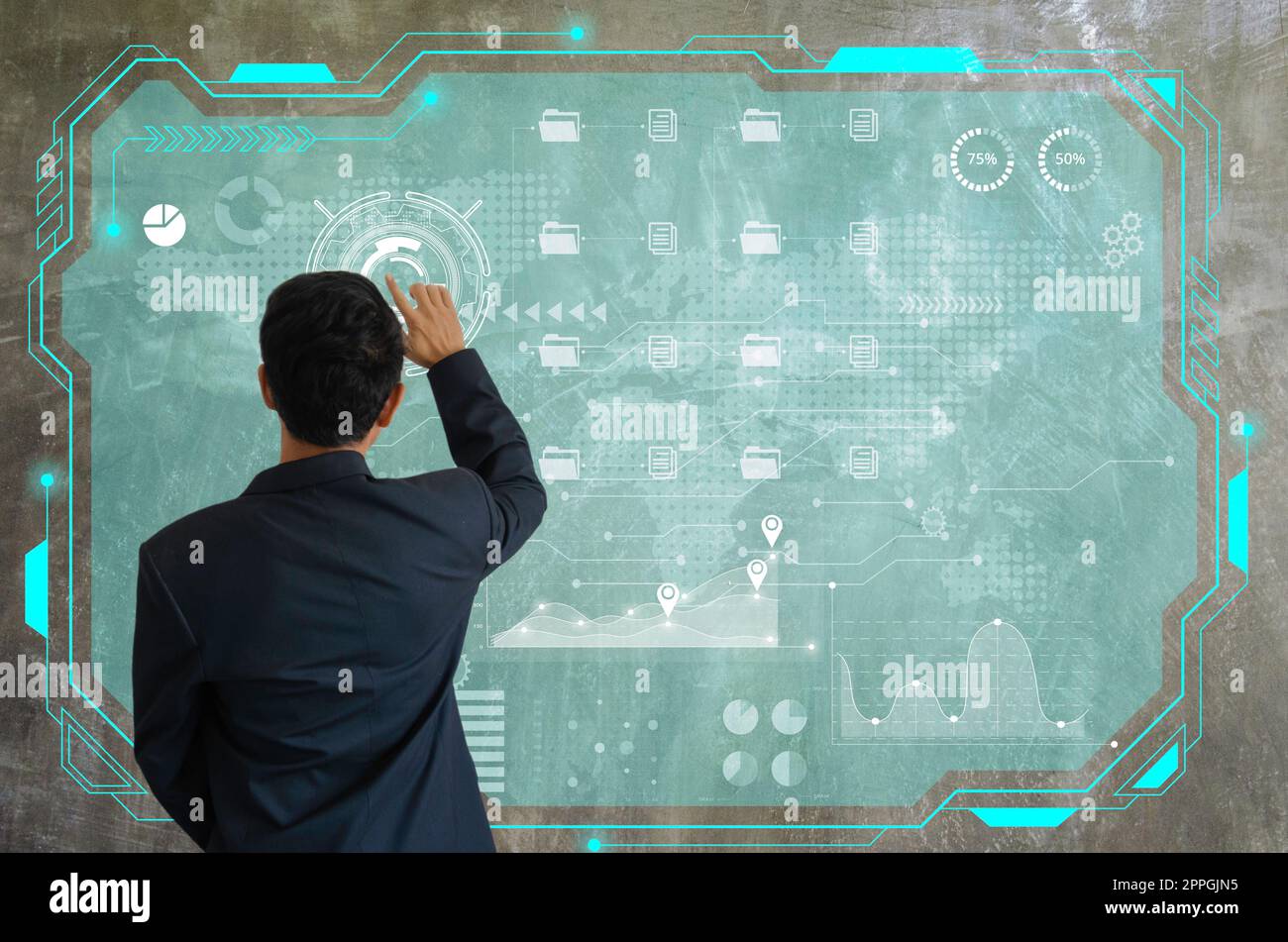 Digitale Transformation Technologie digitale Innovation vernetzen Online-Geschäftskonzept. Stockfoto