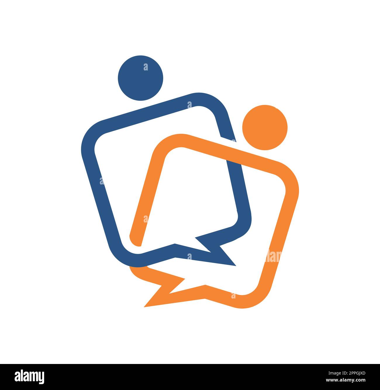 Vektorsymbol Für Bubble-Chat Mit Personen Stock Vektor