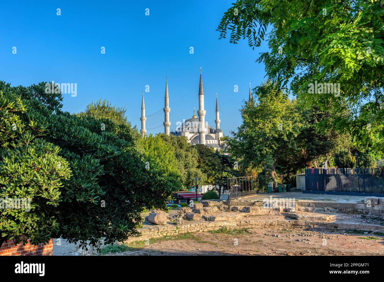 Berühmte Sultan-Ahmed-Moschee, Istanbul, Türkei Stockfoto