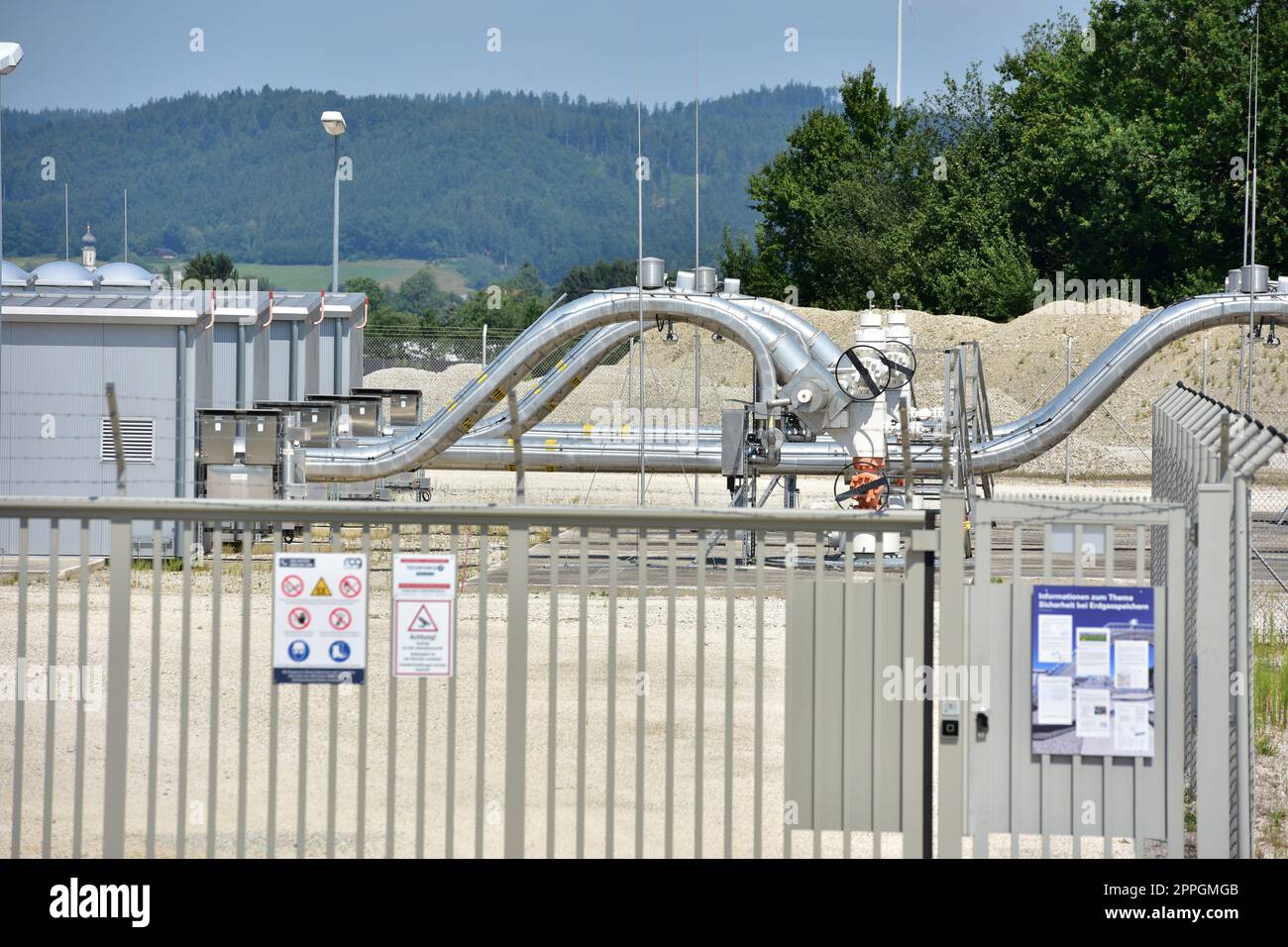 Haidach Gasspeicheranlage in StraÃŸwalchen (Salzburg, Österreich) Stockfoto