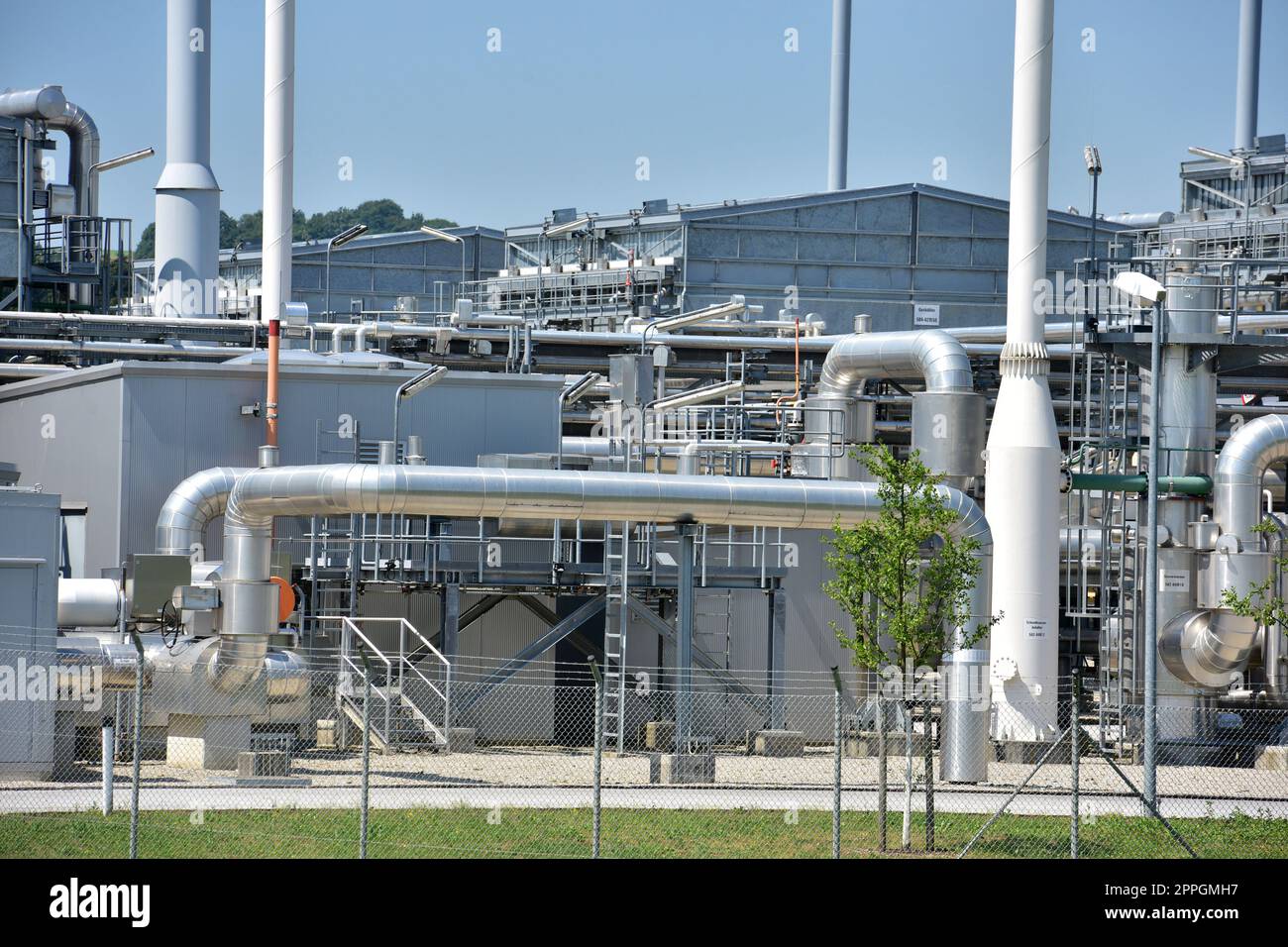 Haidach Gasspeicheranlage in StraÃŸwalchen (Salzburg, Österreich) Stockfoto