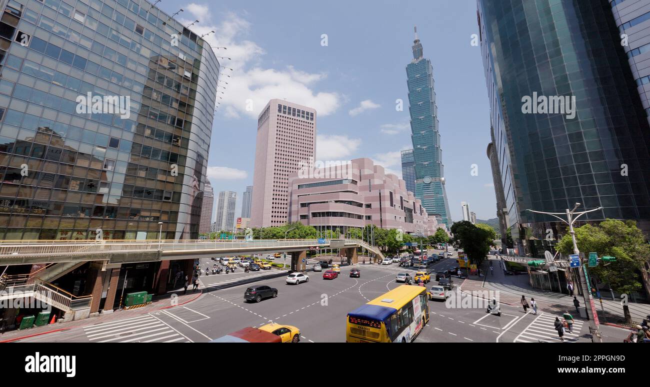 Taipei, Taiwan, 11. April 2022: Taipeh City Street Stockfoto